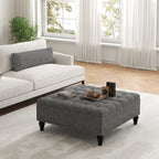 Versatile Lift-Top Ottoman, Large Storage Coffee Table in Chenille for Living Room or Bedroom, Easy-to-Assemble, Dark Grey