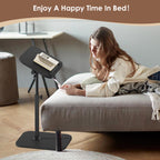 Sofa Couch Arm Table Tv Tray Small Bed Stand C Shaped Side End Tables for Living Room, Bedroom, Bedside Black