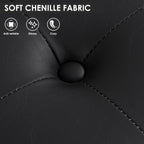 Versatile Lift-Top Ottoman, Multi-Function Storage Bench and Coffee Table in Leather for Living Room or Bedroom, Easy-to-Assemble, Black