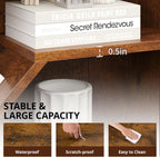 5-Tier Large Wooden Tree Bookshelf, 71" Tall Bookcase Organizer, Storage Rack with Open Shelves for Living Room, Bedroom, Home Office, Rustic Brown