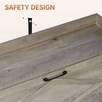 3-Tier Shoe Rack Organizer Entryway, Shoe Storage Cabinet with 2 Flip Drawers, Open Shelves, for Hallway, Grey