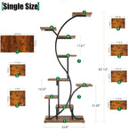 S Shaped Plant Stand Indoor with Grow Lights - Tier Plant Shelf, Multi Display for Indoor Plants, Ideal for Living Room, Patio, or Balcony, 2 Pack