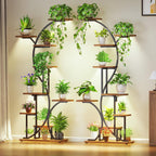 S Shaped Plant Stand Indoor with Grow Lights - Tier Plant Shelf, Multi Display for Indoor Plants, Ideal for Living Room, Patio, or Balcony, 2 Pack