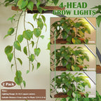 S Shaped Plant Stand Indoor with Grow Lights - Tier Plant Shelf, Multi Display for Indoor Plants, Ideal for Living Room, Patio, or Balcony, 2 Pack